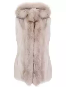 Жилет комбинированный с мехом норки и лисы