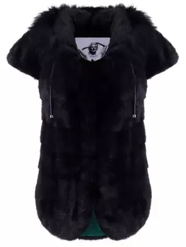 Жилет норковый с мехом лисы