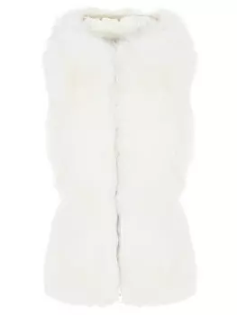 Жилет пуховой с мехом