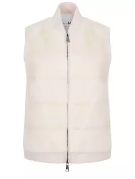 Жилет шерстяной с мехом норки