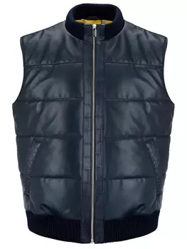 Жилет стеганый с кожей крокодила BARDINI