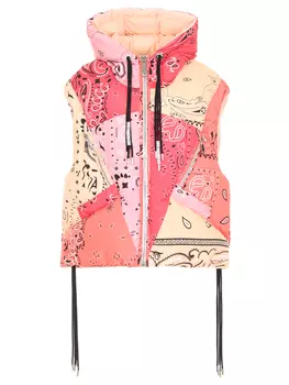 Жилет стеганый с принтом