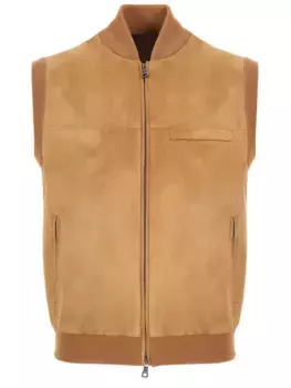 Жилет замшевый