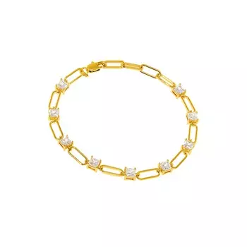 Браслет Amazing Gold Square Bracelet - Crystal