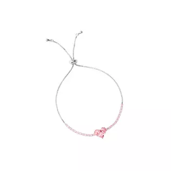 Браслет Broken Frozen Pink Heart Bracelet - Silver