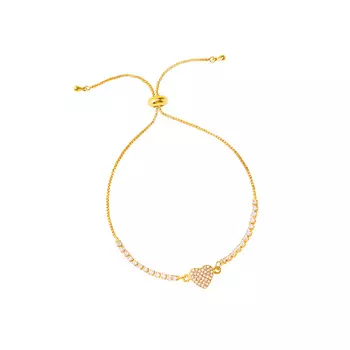 Браслет Crystal Heart Bracelet - Gold