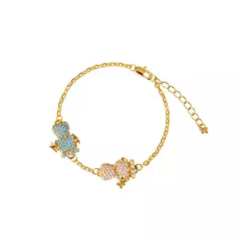 Браслет Gold Precious Bracelet Boy & Girl - Blue + Pink