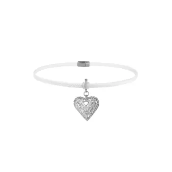 Чокер Flirt White Leather Necklace
