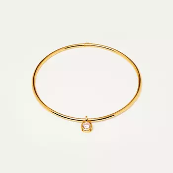Чокер Gold Rigid Frame Necklace – Clear Round