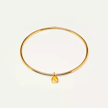 Чокер Gold Rigid Frame Necklace – Yellow Drop