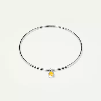 Чокер Silver Rigid Frame Necklace – Yellow Drop