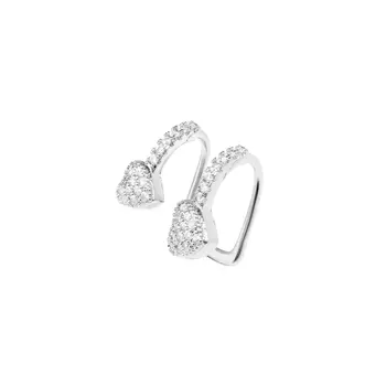 Кафф Double Heart Cuff - Silver