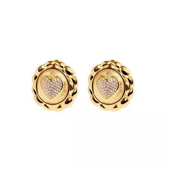 Клипсы Clear Hearted Honours Earrings - Gold