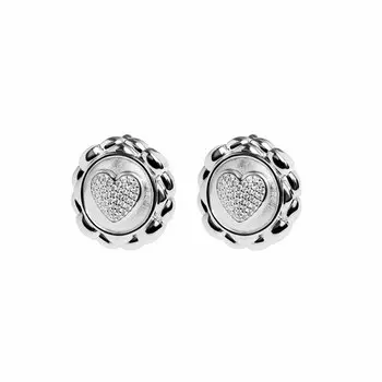 Клипсы Clear Hearted Honours Earrings - Silver