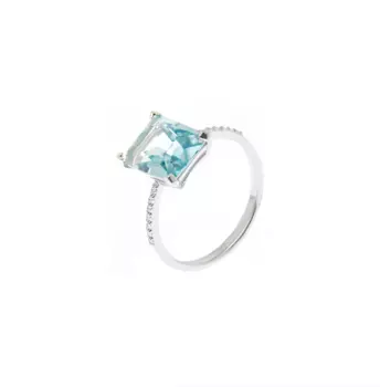 Кольцо Baguette Blue Topaz Ring