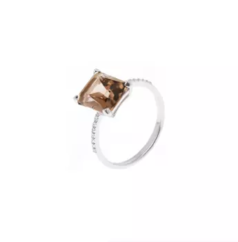Кольцо Baguette Smoky Topaz Ring