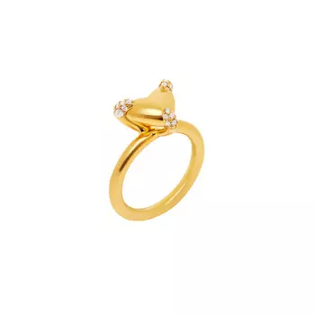 Кольцо Clenched Gold Heart Ring