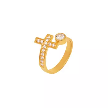 Кольцо Cross & Crystal Ring – White