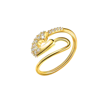 Кольцо Curved Pin Ring - Gold