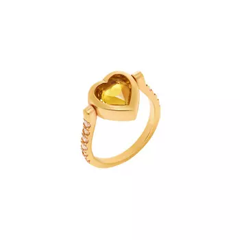 Кольцо Eddy Heart Ring - Citrine
