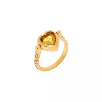Кольцо Eddy Heart Ring Citrine - You Are So Strong