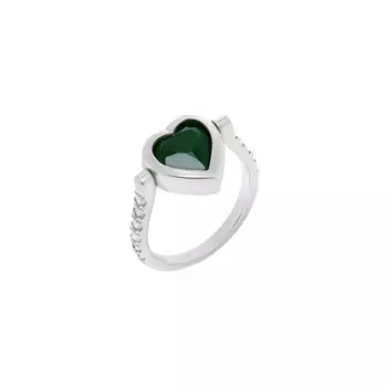 Кольцо Eddy Heart Ring - Dark Green
