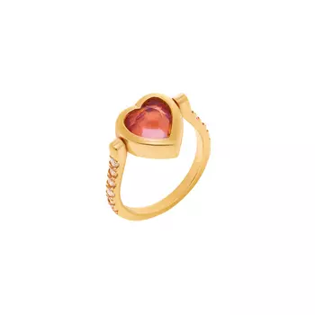 Кольцо Eddy Heart Ring - Dusty Pink