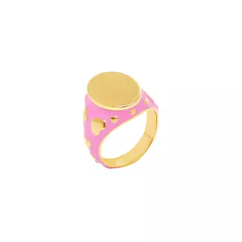 Кольцо Gentle Signet Ring - Pink