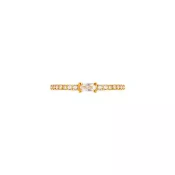 Кольцо Gold Thin Baguette Ring – Crystal