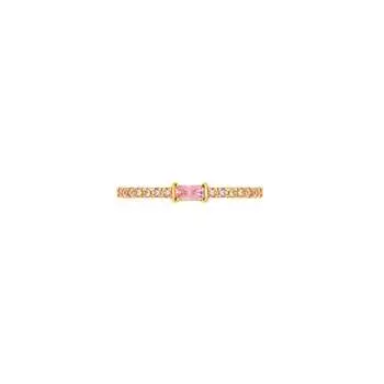 Кольцо Gold Thin Baguette Ring – Pink