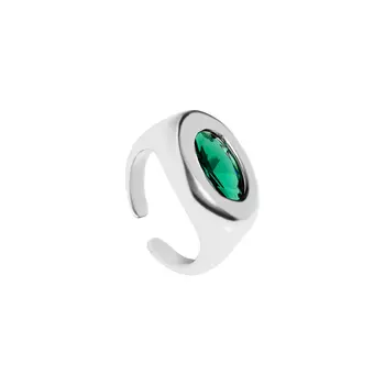 Кольцо Green Crystal Silver Ring