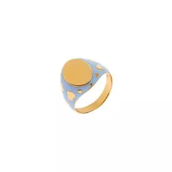 Кольцо Lovely Enamel Signet Ring – Light Blue