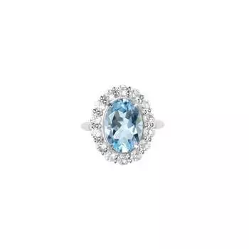 Кольцо Oval Blue Topaz Ring