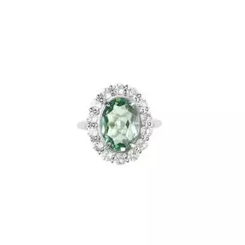 Кольцо Oval Green Amethyst Ring
