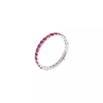 Кольцо Pave Ring – Silver Fuchsia