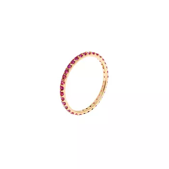 Кольцо Pave Tiny Ring – Gold Fuchsia