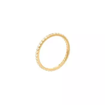 Кольцо Pave Tiny Ring – Gold Сrystal