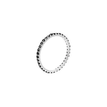 Кольцо Pave Tiny Ring – Silver Black