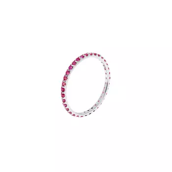 Кольцо Pave Tiny Ring – Silver Fuchsia