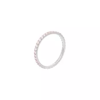 Кольцо Pave Tiny Ring – Silver Pink