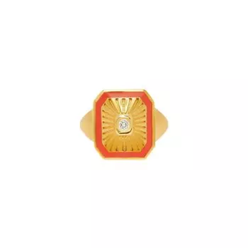Кольцо Peach Enamel Asia Ring