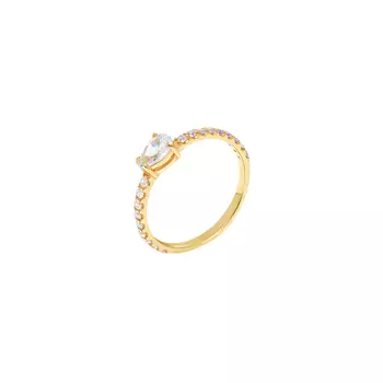 Кольцо Pear Ring – Gold Lavender