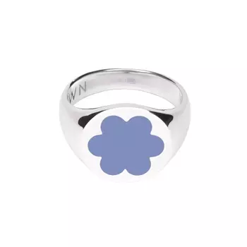 Кольцо-печатка Silver Forget-Me-Not Ring – Blue