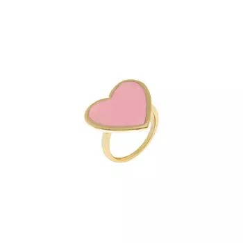 Кольцо Pink Enamel Heart Ring