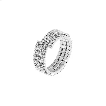 Кольцо Radiant Bond Ring - Silver Crystal