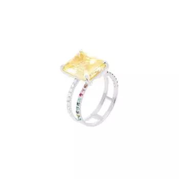 Кольцо Shine Bright Ring – Yellow Silver