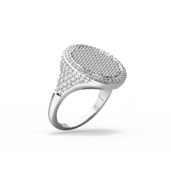 Кольцо Signet Ring With Zirconites - Silver