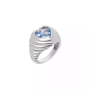 Кольцо Silver Shiny Heart Ring - Azure