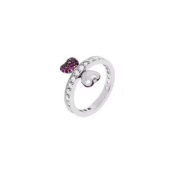 Кольцо Silver Stay With Me Ring - Fuchsia