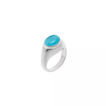 Кольцо Smooth Signet Ring – Blue